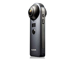 ELECOM 4K対応VRカメラ OMNI shot OCAM-VRW01BK