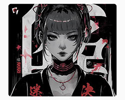 Akari Premium Glass Mousepad Red