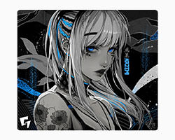 Kazemi Premium Glass Mousepad Blue