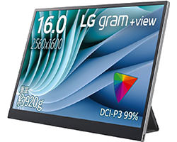 LG gram ＋view モバイルモニター 16MR70