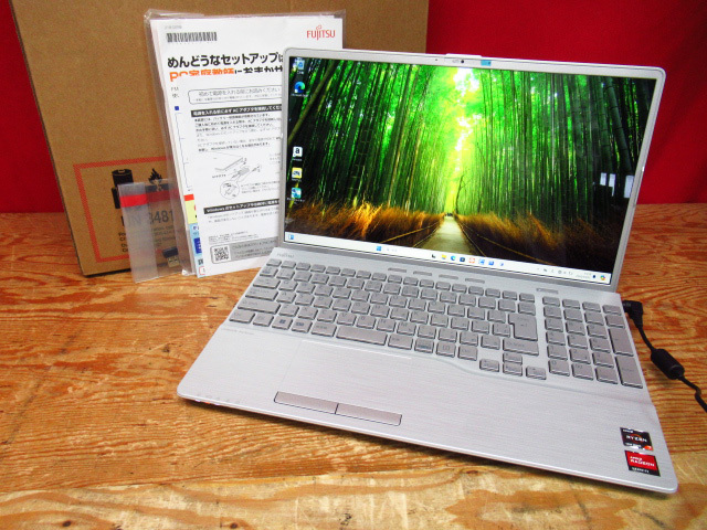 FUJITSU 富士通 LITEBOOK FMVA51HSN シルバー メモリ16GB Ryzen7 5700U 512GB win11 15.6インチ